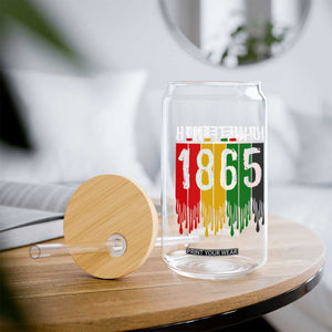 Juneteenth Freedom Pride Glass Can African American Heritage Graphic