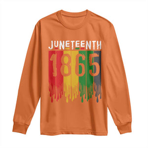 Juneteenth Freedom Pride Long Sleeve Shirt African American Heritage Graphic TS12 Orange Print Your Wear