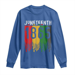 Juneteenth Freedom Pride Long Sleeve Shirt African American Heritage Graphic TS12 Royal Blue Print Your Wear