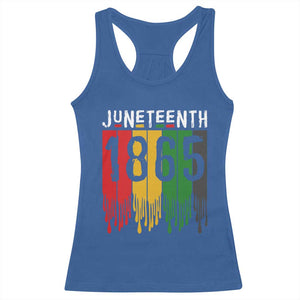 Juneteenth Freedom Pride Racerback Tank Top African American Heritage Graphic TS12 Royal Blue Print Your Wear
