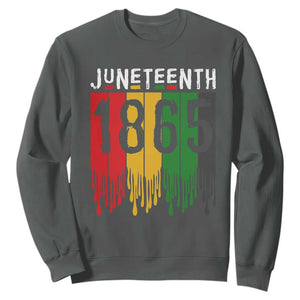 Juneteenth Freedom Pride Sweatshirt African American Heritage Graphic TS12 Dark Heather Print Your Wear