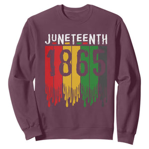 Juneteenth Freedom Pride Sweatshirt African American Heritage Graphic TS12 Maroon Print Your Wear