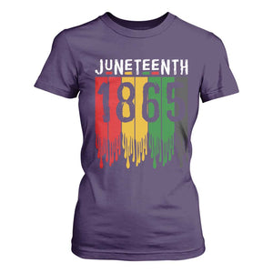 Juneteenth Freedom Pride T Shirt For Women African American Heritage Graphic TS12 Purple Print Your Wear