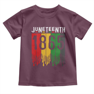Juneteenth Freedom Pride Toddler T Shirt African American Heritage Graphic TS12 Maroon Print Your Wear