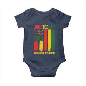 Juneteenth Rooted In Freedom 1865 Baby Onesie African American Pride TS12 Navy Print Your Wear