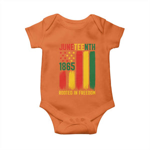 Juneteenth Rooted In Freedom 1865 Baby Onesie African American Pride TS12 Orange Print Your Wear