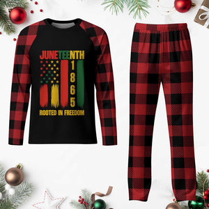 Juneteenth 1865 Freedom Pride Plaid Pajama Set African American Heritage Graphic TS12 Buffalo Plaid Print Your Wear