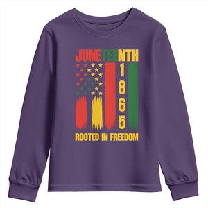 Juneteenth 1865 Freedom Pride Youth Sweatshirt African American Heritage Graphic TS12 Purple Print Your Wear