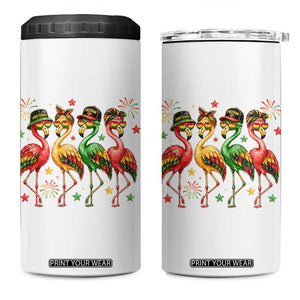 Funny Juneteenth Flamingos Squad 4 in 1 Can Cooler Tumbler African American Heritage TS12 One Size: 16 oz White Print Your Wear