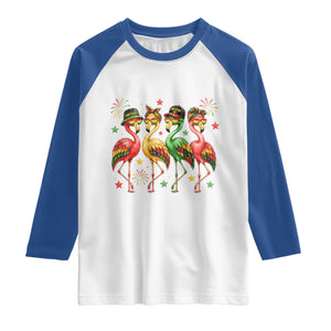 Funny Juneteenth Flamingos Squad Raglan Shirt African American Heritage TS12 White Royal Print Your Wear