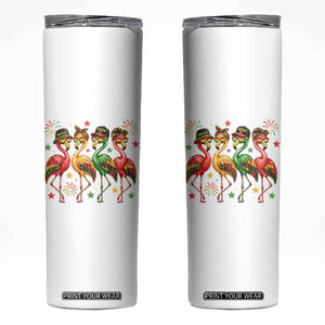 Funny Juneteenth Flamingos Squad Skinny Tumbler African American Heritage TS12 White Print Your Wear