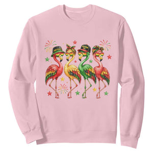 Funny Juneteenth Flamingos Squad Sweatshirt African American Heritage TS12 Light Pink Print Your Wear