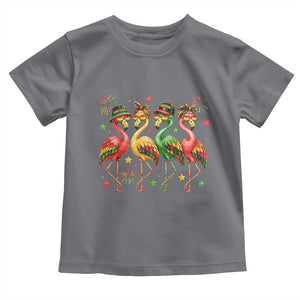 Funny Juneteenth Flamingos Squad Toddler T Shirt African American Heritage TS12 Charcoal Print Your Wear