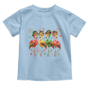 Funny Juneteenth Flamingos Squad Toddler T Shirt African American Heritage TS12 Light Blue Print Your Wear
