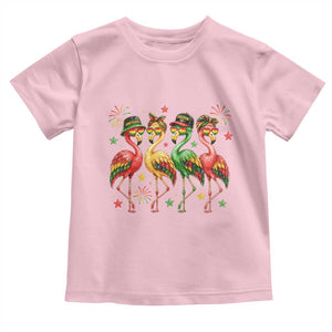 Funny Juneteenth Flamingos Squad Toddler T Shirt African American Heritage TS12 Light Pink Print Your Wear