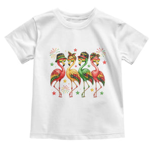 Funny Juneteenth Flamingos Squad Toddler T Shirt African American Heritage TS12 White Print Your Wear