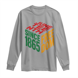 Juneteenth 1865 Freedom Long Sleeve Shirt African American Pride TS12 Sport Gray Print Your Wear