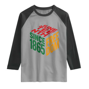 Juneteenth 1865 Freedom Raglan Shirt African American Pride TS12 Sport Gray Black Print Your Wear