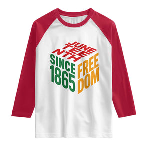 Juneteenth 1865 Freedom Raglan Shirt African American Pride TS12 White Red Print Your Wear