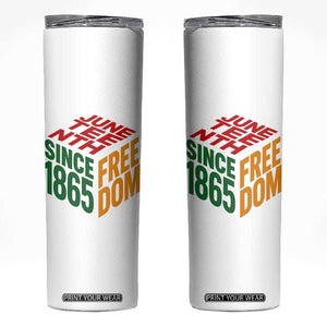 Juneteenth 1865 Freedom Skinny Tumbler African American Pride