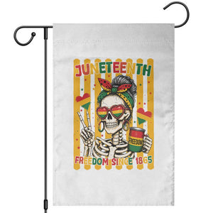 Skeleton Juneteenth Freedom Garden Flag African American Pride Gift