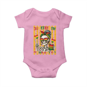 Skeleton Juneteenth Freedom Baby Onesie African American Pride Gift TS12 Light Pink Print Your Wear