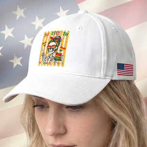 Skeleton Juneteenth Freedom Baseball Cap African American Pride Gift