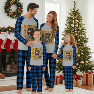 Skeleton Juneteenth Freedom Plaid Pajama Set African American Pride Gift TS12 Blue Plaid Print Your Wear