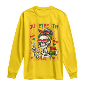 Skeleton Juneteenth Freedom Long Sleeve Shirt African American Pride Gift