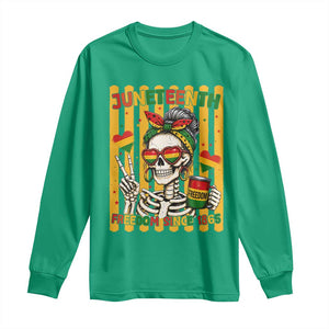 Skeleton Juneteenth Freedom Long Sleeve Shirt African American Pride Gift