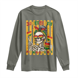 Skeleton Juneteenth Freedom Long Sleeve Shirt African American Pride Gift