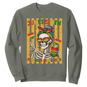 Skeleton Juneteenth Freedom Sweatshirt African American Pride Gift