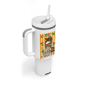 Skeleton Juneteenth Freedom Tumbler With Handle African American Pride Gift