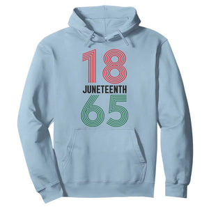 Vintage Juneteenth 1865 Hoodie Retro Striped Number Graphic