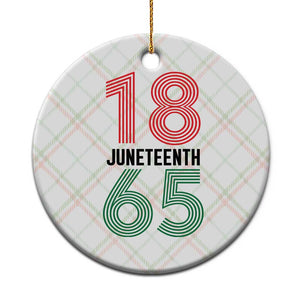 Vintage Juneteenth 1865 Ceramic Ornament Retro Striped Number Graphic TS12 1pc Christmas Plaid Print Your Wear