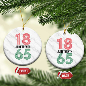 Vintage Juneteenth 1865 Ceramic Ornament Retro Striped Number Graphic TS12 1pc White Marble Print Your Wear