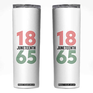 Vintage Juneteenth 1865 Skinny Tumbler Retro Striped Number Graphic TS12 White Print Your Wear