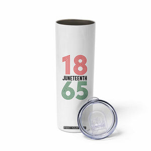 Vintage Juneteenth 1865 Skinny Tumbler Retro Striped Number Graphic TS12 Print Your Wear