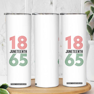 Vintage Juneteenth 1865 Skinny Tumbler Retro Striped Number Graphic TS12 Print Your Wear