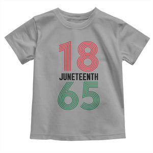 Vintage Juneteenth 1865 Toddler T Shirt Retro Striped Number Graphic TS12 Sport Gray Print Your Wear