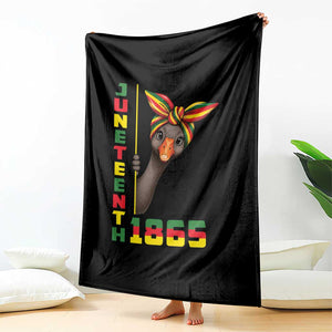 Funny Juneteenth Goose Throw Blanket African American Pride Gift