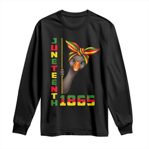 Funny Juneteenth Goose Long Sleeve Shirt African American Pride Gift TS12 Black Print Your Wear