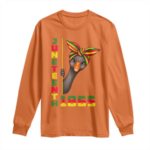 Funny Juneteenth Goose Long Sleeve Shirt African American Pride Gift TS12 Orange Print Your Wear