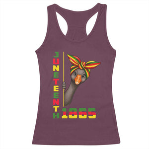 Funny Juneteenth Goose Racerback Tank Top African American Pride Gift TS12 Maroon Print Your Wear