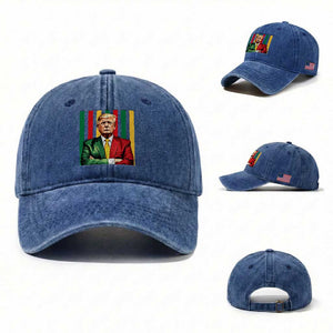 Juneteenth American Leader Inspiration Washed Cotton Baseball Cap 1865 American Heritage Gift TS12 Washed Cap Universal Fit Royal Blue Print Your Wear