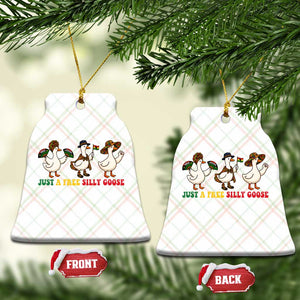 Funny Just A Free Silly Goose Ceramic Ornament Juneteenth Freedom Day