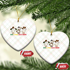 Funny Just A Free Silly Goose Ceramic Ornament Juneteenth Freedom Day