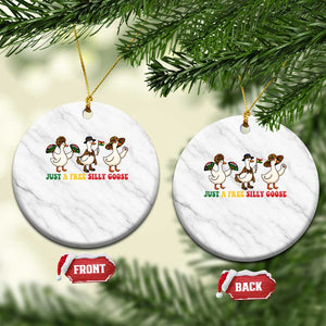 Funny Just A Free Silly Goose Ceramic Ornament Juneteenth Freedom Day