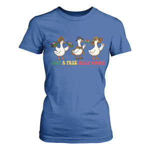 Funny Just A Free Silly Goose T Shirt For Women Juneteenth Freedom Day