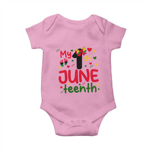 My First Juneteenth Baby Onesie African American Baby Freedom Day TS12 Light Pink Print Your Wear